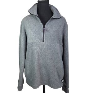 Muttonhead Cozy Gray Quarter-Zip Women's Sweatshirt Size Small